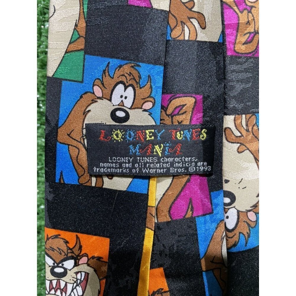 Lot Of 2 Vintage 90’s Looney Tunes Mania Ties Bugs Daffy Tweety RoadRunner Taz - Picture 9 of 11